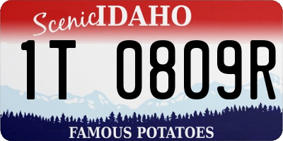 ID license plate 1T0809R