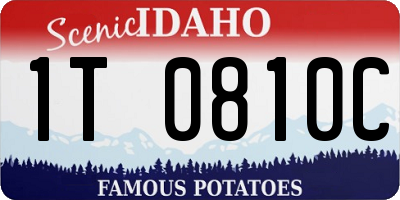 ID license plate 1T0810C