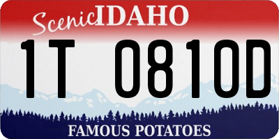 ID license plate 1T0810D