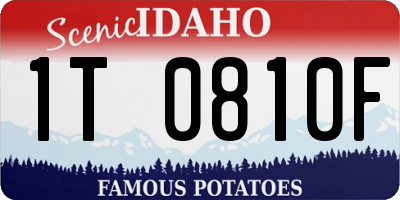 ID license plate 1T0810F