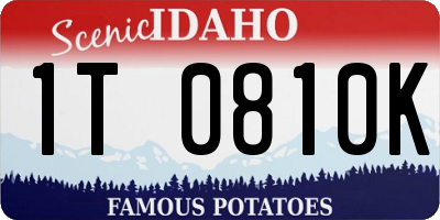 ID license plate 1T0810K