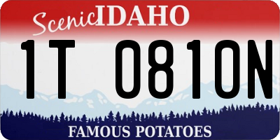ID license plate 1T0810N