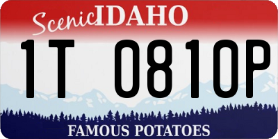 ID license plate 1T0810P