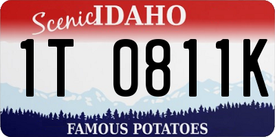 ID license plate 1T0811K