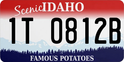 ID license plate 1T0812B