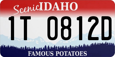 ID license plate 1T0812D