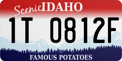 ID license plate 1T0812F