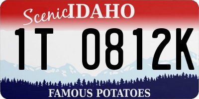 ID license plate 1T0812K