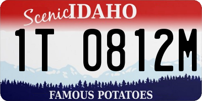 ID license plate 1T0812M