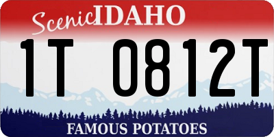 ID license plate 1T0812T