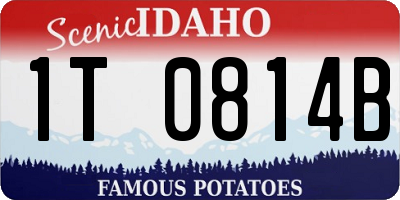 ID license plate 1T0814B