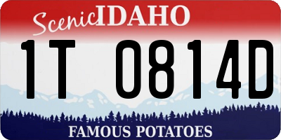 ID license plate 1T0814D