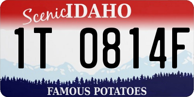 ID license plate 1T0814F
