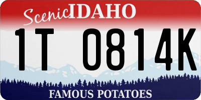 ID license plate 1T0814K