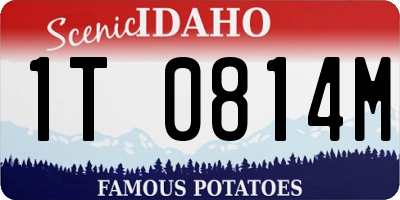 ID license plate 1T0814M