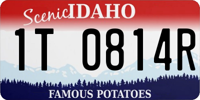 ID license plate 1T0814R