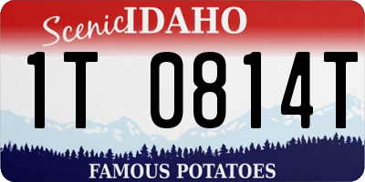 ID license plate 1T0814T