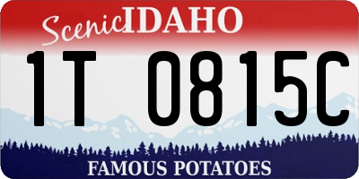 ID license plate 1T0815C