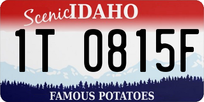 ID license plate 1T0815F
