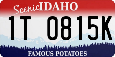 ID license plate 1T0815K