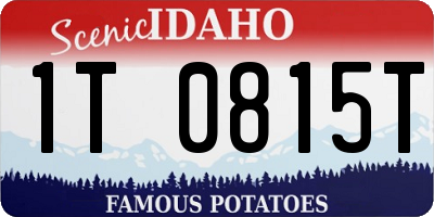 ID license plate 1T0815T
