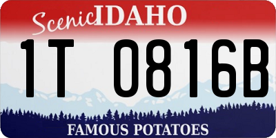 ID license plate 1T0816B