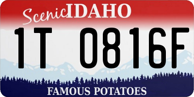 ID license plate 1T0816F