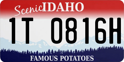 ID license plate 1T0816H