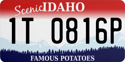 ID license plate 1T0816P