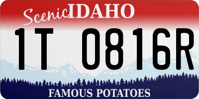 ID license plate 1T0816R