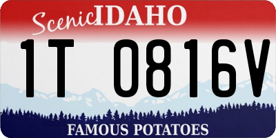 ID license plate 1T0816V