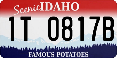 ID license plate 1T0817B