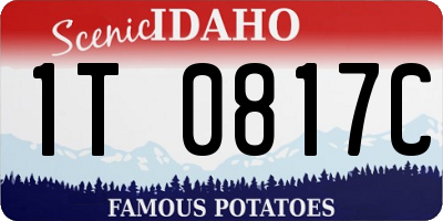 ID license plate 1T0817C
