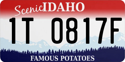 ID license plate 1T0817F