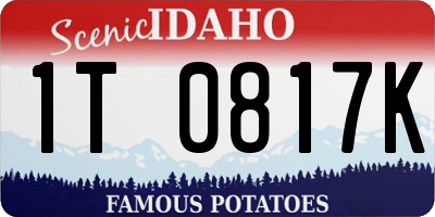 ID license plate 1T0817K