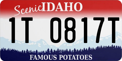 ID license plate 1T0817T