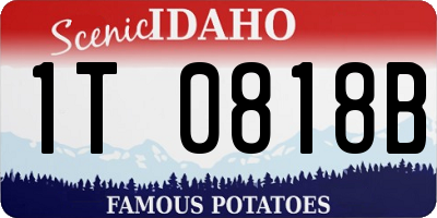 ID license plate 1T0818B