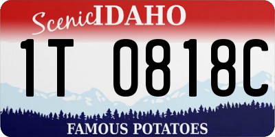 ID license plate 1T0818C