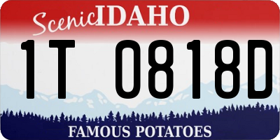 ID license plate 1T0818D
