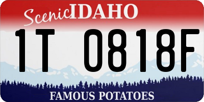 ID license plate 1T0818F