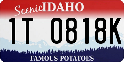ID license plate 1T0818K