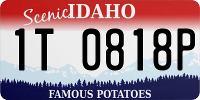 ID license plate 1T0818P
