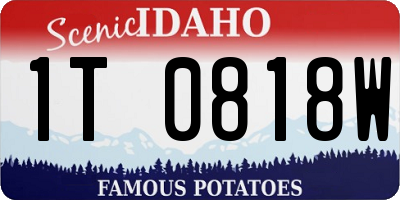 ID license plate 1T0818W