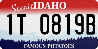 ID license plate 1T0819B