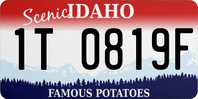 ID license plate 1T0819F