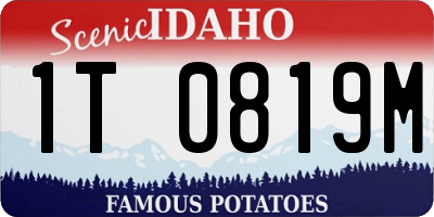 ID license plate 1T0819M