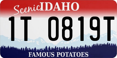 ID license plate 1T0819T
