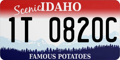 ID license plate 1T0820C