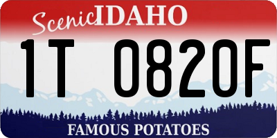 ID license plate 1T0820F