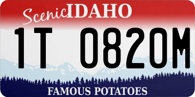 ID license plate 1T0820M